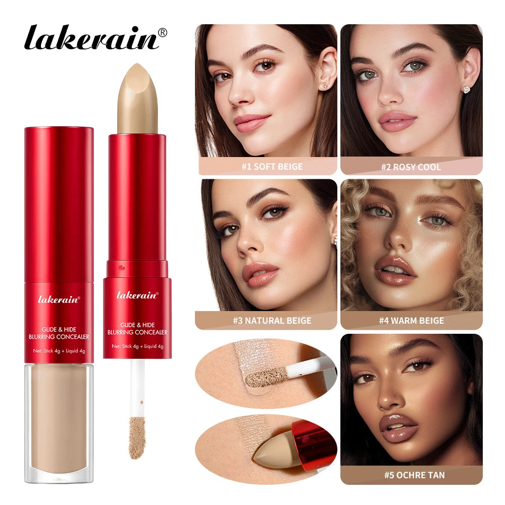 Glide Blurring Conceal 2 In 1 Creamy Liquid Long-lasting Full Coverage Corrector Lightweight Conceals Waterproof Base Makeup Oasis Select