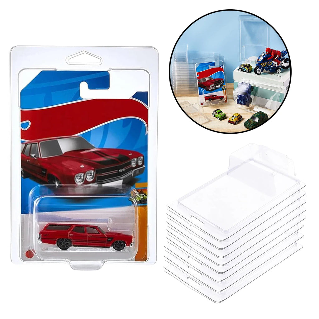 6/12/24 PCS Mini Car Display Case – Crystal Clear Clamshell Protector for 1:64 Scale Cars | Dust-Proof & Scratch-Resistant Oasis Select