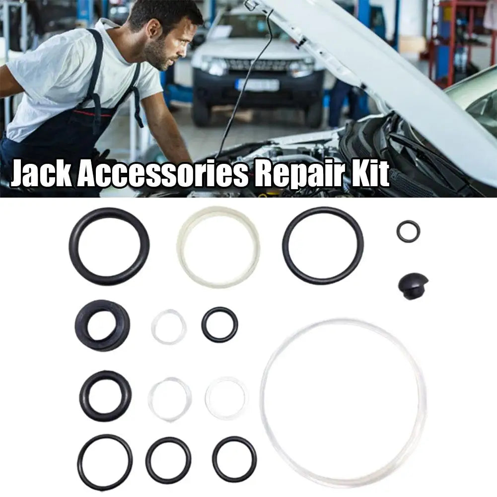 Hydraulic Jack Oil Seal Ring Kit Small O-Ring Horizontal 3 TON Repair Set Ball Link Rocker Jack Plunger Piston Oil Sealer Oasis Select