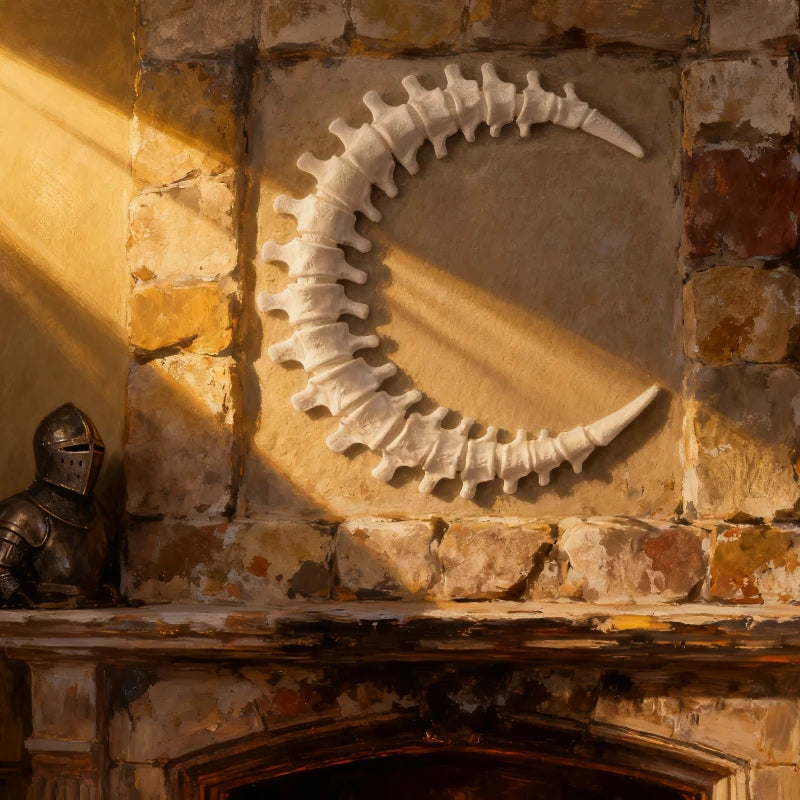 Spinal Cord Moon Wall Hanging Gothic Home Decor Living Room Wall Art Ornament Dissecting Wall Decorations Using Bone Moon Art Oasis Select