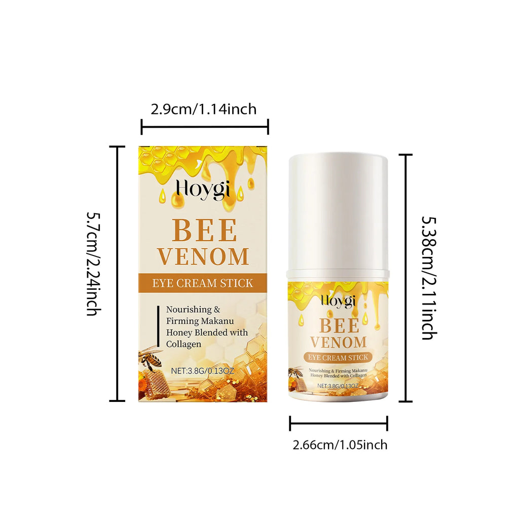 Bee Venom Firming Eye Cream Stick Dark Circles Remove Eye Bags for Under Eye Honey Lifting Brightening Anti-Puffiness Eye Care Oasis Select 3.8g Boxed