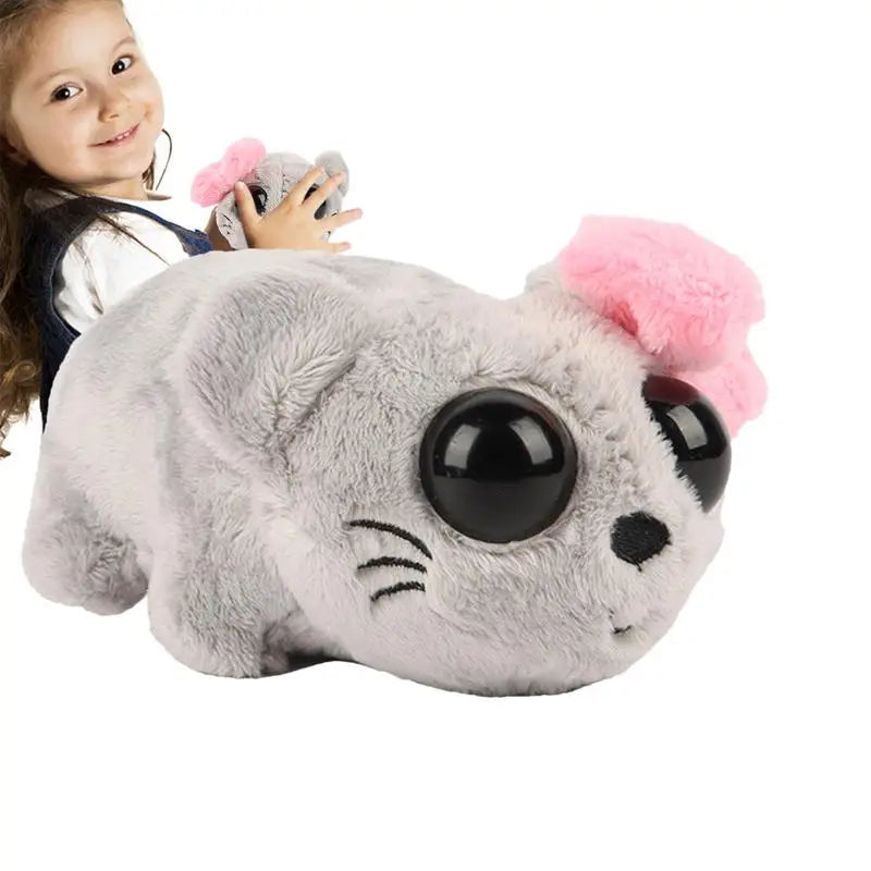 Sad Hamster Plush Toy Doll Hamster with Built-In Violin Sound Soft Cuddly Sad Hamster Toy Cute Mouse Doll Stuffed Animals Toys Oasis Select