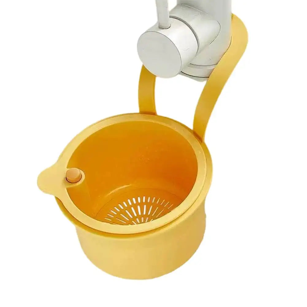 Sink Hanging Strainer Basket – Snap-On Faucet Drain Organizer Sink Strainer Basket Oasis Select yellow