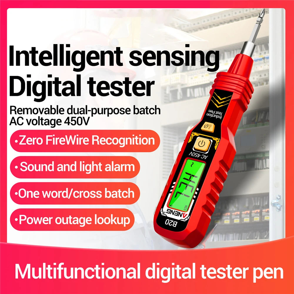 ANENG B20 New High-Precision Voltage Tester Pen Multifunctional Breakpoint Detection Digital Display Electrical Induction Tool Oasis Select