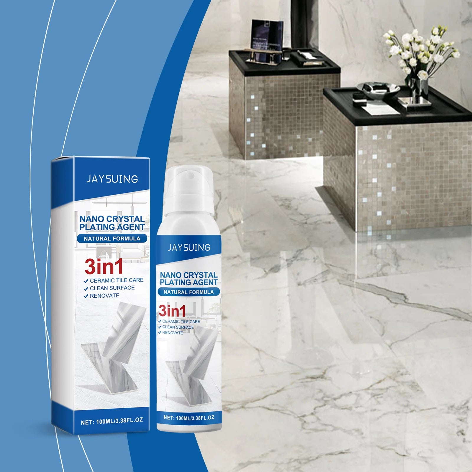 Jaysuing Stone Nano Crystal Plating Spray Ceramic Tile Stone Repair Scratch Bright New Crystal Plating Agent Spray Oasis Select