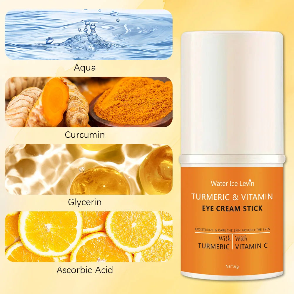 Turmeric vitamin c eye cream stick nourish skin, improve fine lines, relieve eye bags and dark circles, brighten eye skin Oasis Select
