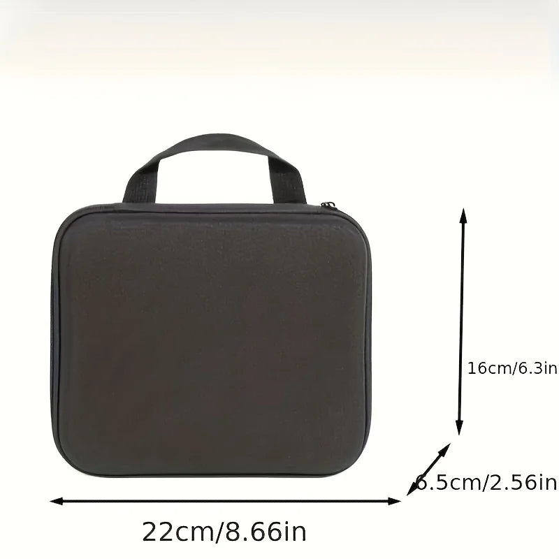 Portable Hard Shell Storage Case With Handle Zippered Makeup Tool Organizer Bag For Travel And Home Fridge Container Basket Oasis Select