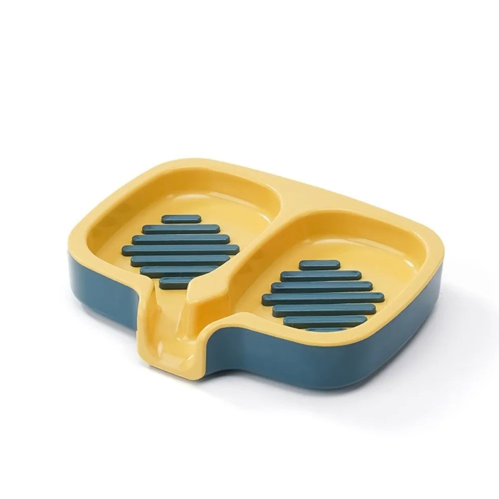 Double-Layer Soap Dish | Quick Drain Anti-Slip Soap Tray