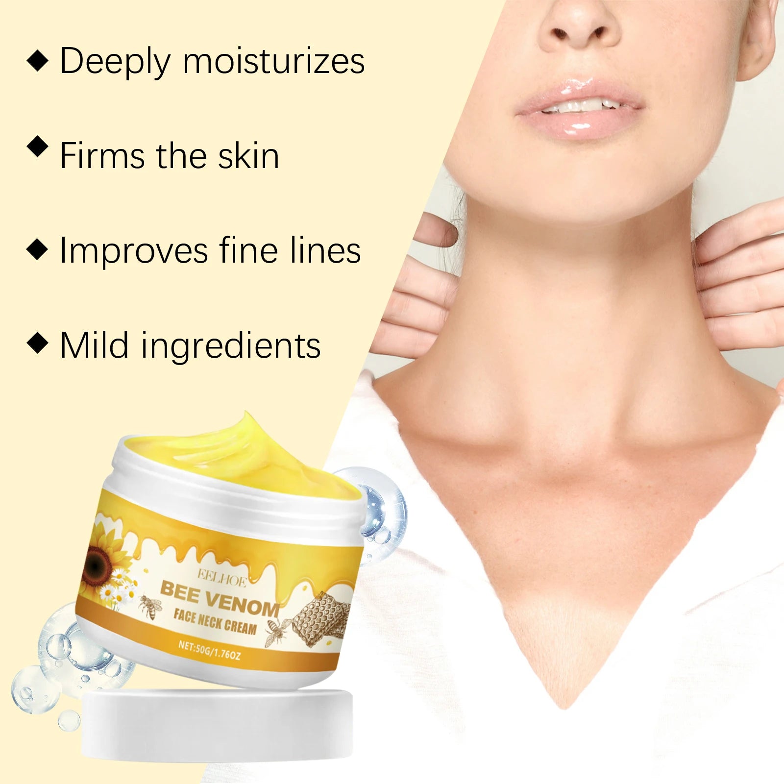 Bee Venom Collagen Neck Firming & Lifting Cream 50g | Eelhoe Neck Firming Cream Oasis Select