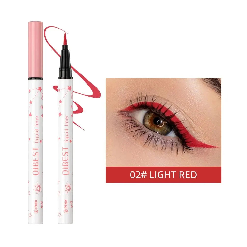 QIBEST Waterproof Liquid Eyeliner Pen – 12 Colors, Matte