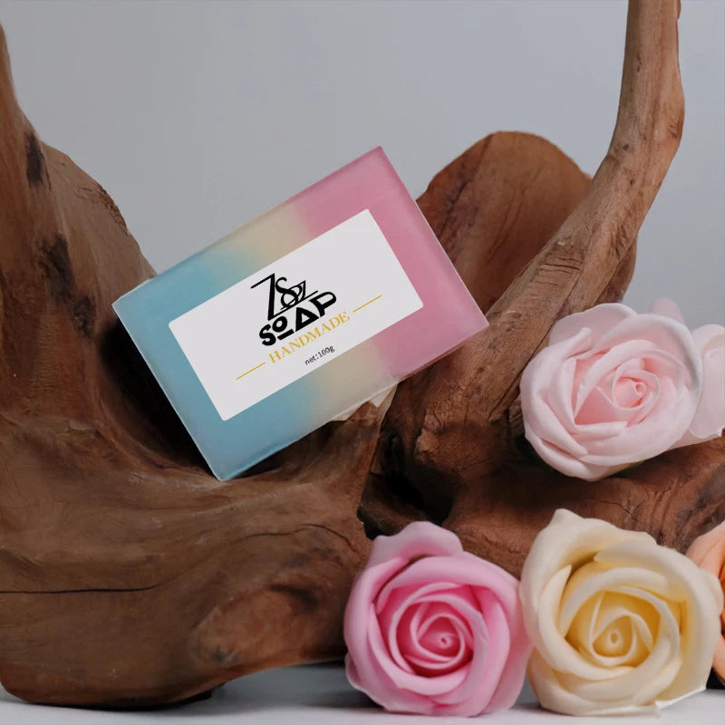Cute Ice Cream Handmade Soap Natural Honey Goat Milk Nourishing Cleansing Bar For Face & Body Travel Gift Set Oasis Select