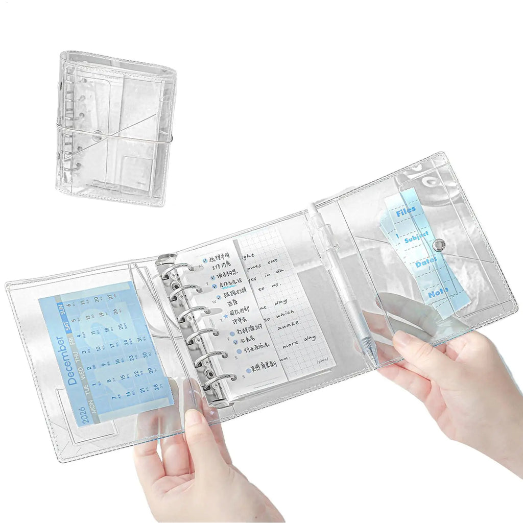 Refillable Notebook Binder Aesthetic Portable Detachable Pages Aesthetic Small Notebook Planner for Kids Adults School Classroom Oasis Select