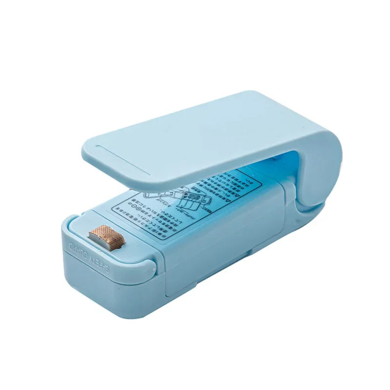 Plastic Heat Bag Sealer Food Packaging Sealing Machine Portable Snack Bag Sealing Clip Kitchen Storage Accessories Home Gadgets Oasis Select 1PC Blue-B