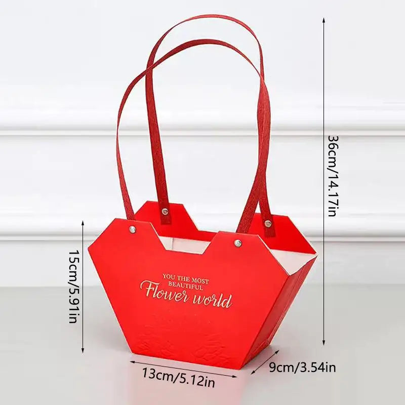 Portable Hollow-Out Flower Basket Gift Box | Bouquet Wrap