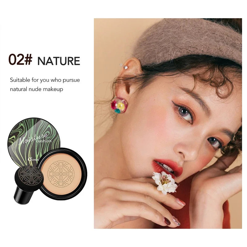 LAIKOU BB Cream Air Cushion Foundation Concealer – Mushroom Puff