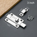 1Sets Cabinet Hinges Self-elastic Latch Stainless steel Furniture Supplies Security Bolt Latch Hardware Anti-theft Oasis Select 3 inch