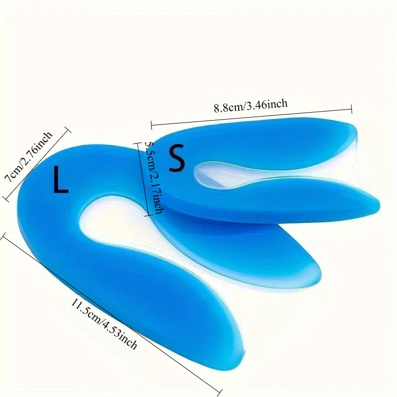 1Pairs U-shaped bone spurs heel pad silicone soft shock-absorbing heel insole relieves heel inflammation heel pad Oasis Select