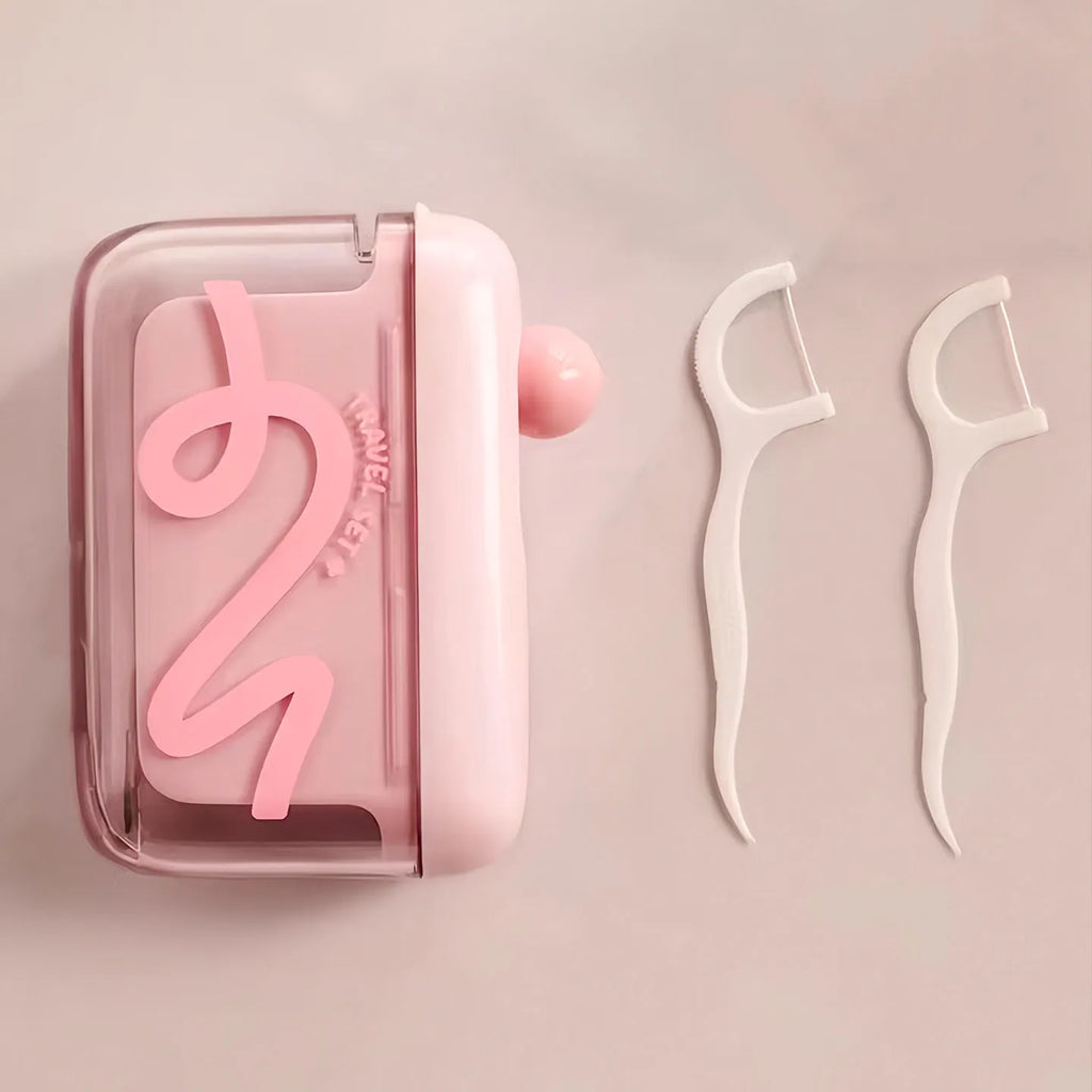 Portable Pop-Up Dental Floss Dispenser | Refillable Box