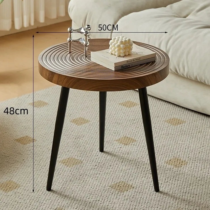 Multi-functional Annual ring side few sofa side few living room coffee table living room Oasis Select Walnut 50-48
