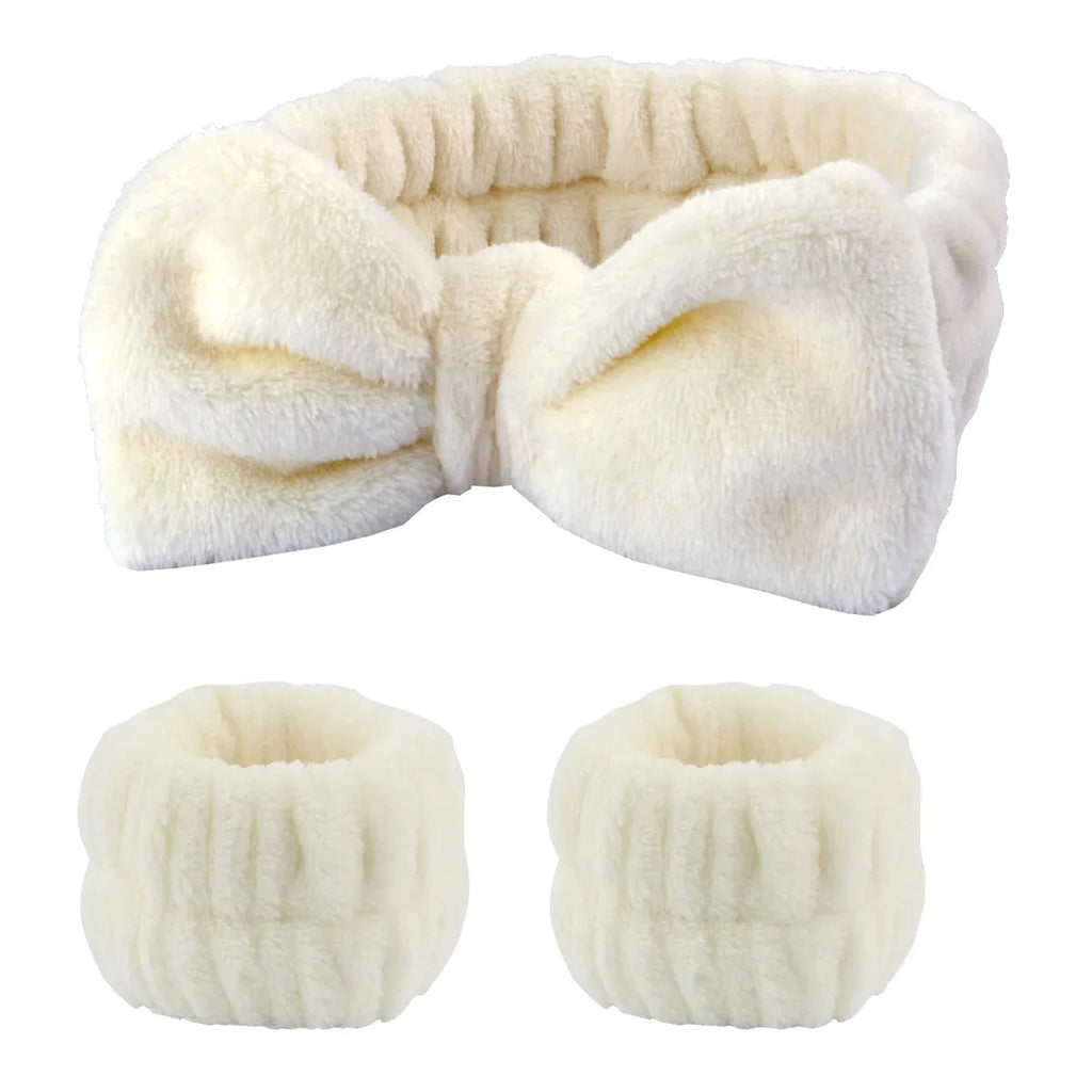 Wash Face Headbands Women Coral Fleece Hair Bands Cuff Waterproof