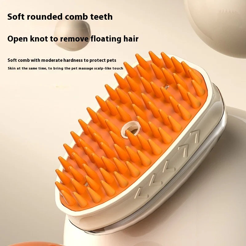 Multifunctional Pet Spray & Massage Brush for Cats and Dogs - Anti - Flyaway, Debloating & Cleaning Grooming Tool Lice Comb Oasis Select