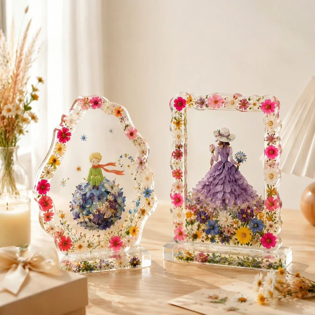 Double-layer Standing Photo Frame Silicone Resin Mold for DIY Handmade Resin Casting Tabletop Home Decor Craft Oasis Select