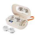 Rechargeable Portable Ultrasonic Contact Lens Cleaning Box, High Vibration 360° Sterilizer Washer for Disposable Soft RGP OK Len Oasis Select 1kit