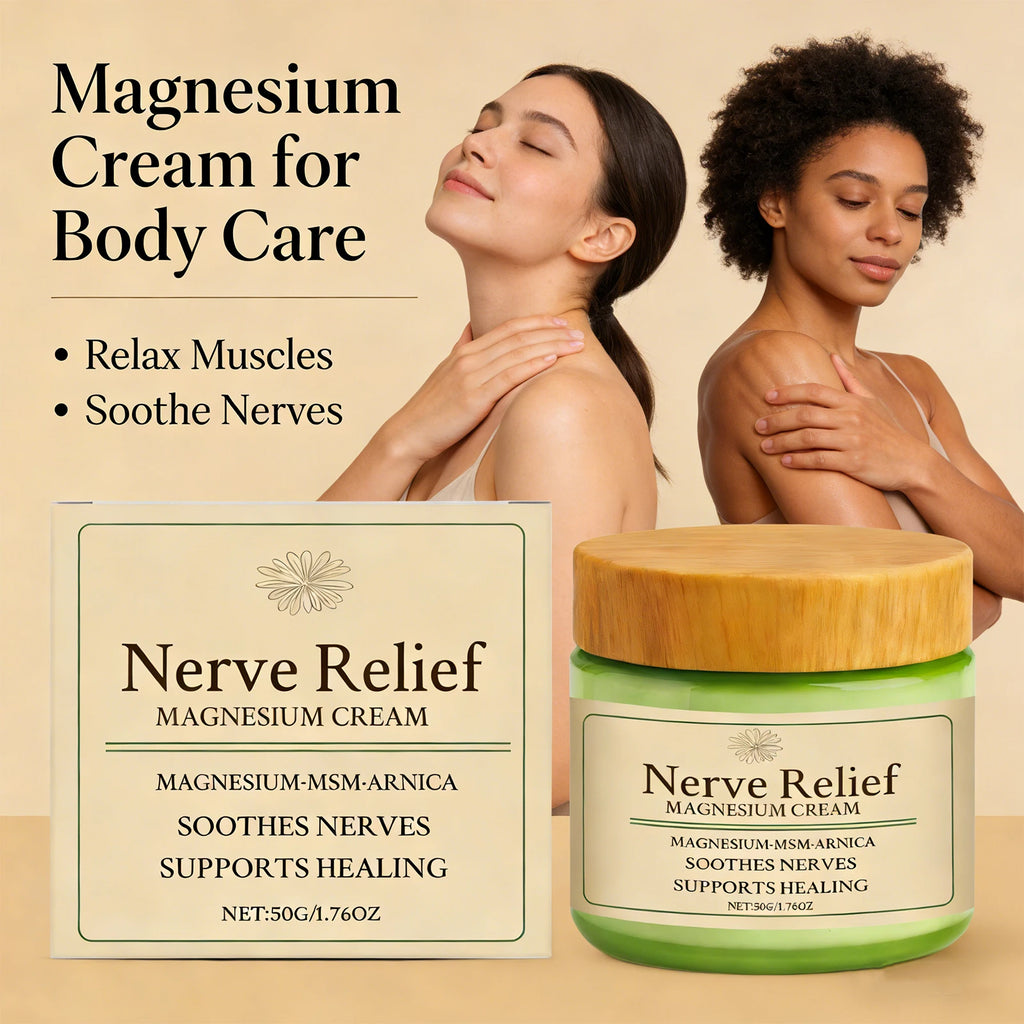 Nerve Relief Magnesium Cream Relieve Muscle Pain Moisturizing Body Massage Cream Relax Muscles Soothing Nourishing Skin Care 50g Oasis Select