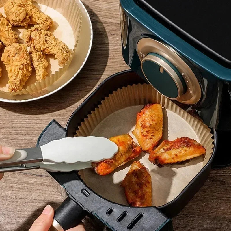 50/100/200pcs Disposable Air Fryer Paper Round/Square Special Paper Food Silicon Oil Paper Air Fryer Liners Baking Paper Oasis Select