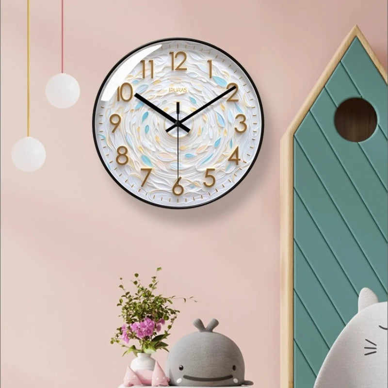 Creative Clock Nordic Living Room Wall Clock Ultra Quiet Wall Hanging Fashionable Dining Room Quartz Home High-end Feeling Oasis Select