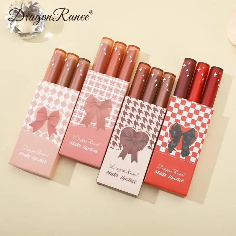 Dragon Ranee Matte Nude Lipstick Pencil Set – 3pc Waterproof