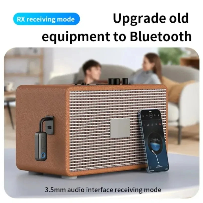 Upgrade Bluetooth 5.4 Audio Transmitter Receiver Wireless 3.5MM AUX Hifi Stereo Music Adapter with Mic For Car TV PC Headphone Oasis Select