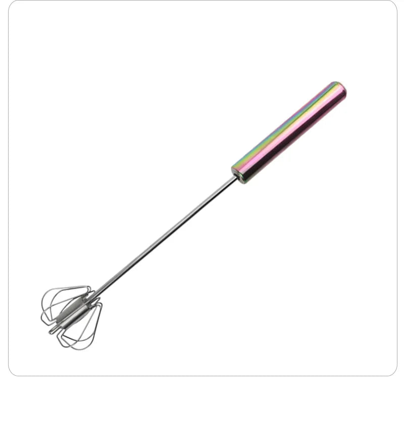 Semi Automatic Mixer Whisk Egg Beater Stainless Steel Manual Hand Mixer Self-Turning Cream Utensils Kitchen Mixer Egg Tools Oasis Select color