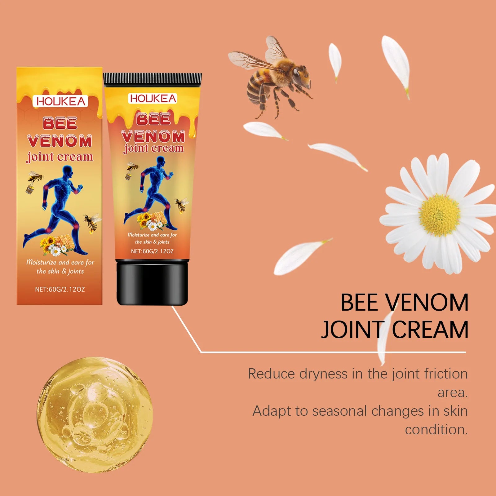 Bee Venom Joint Care Cream Reducing Bone Ache Restoring Shine Soothing Pain For Relief Arthritis Propolis Body Treatment Creams Oasis Select