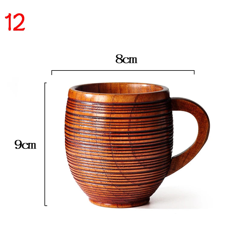 Handmade Spruce Wood Cup – Eco-Friendly Tea Coffee Drinkware Wooden Drinkware Cup Oasis Select 12