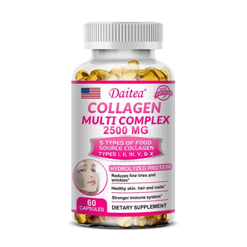 Daitea Hydrolyzed Collagen Supplement – Supports Healthy Skin, Joints, Hair, Nails - Antioxidant - Dietary Supplement Oasis Select 60 count-1 bottle
