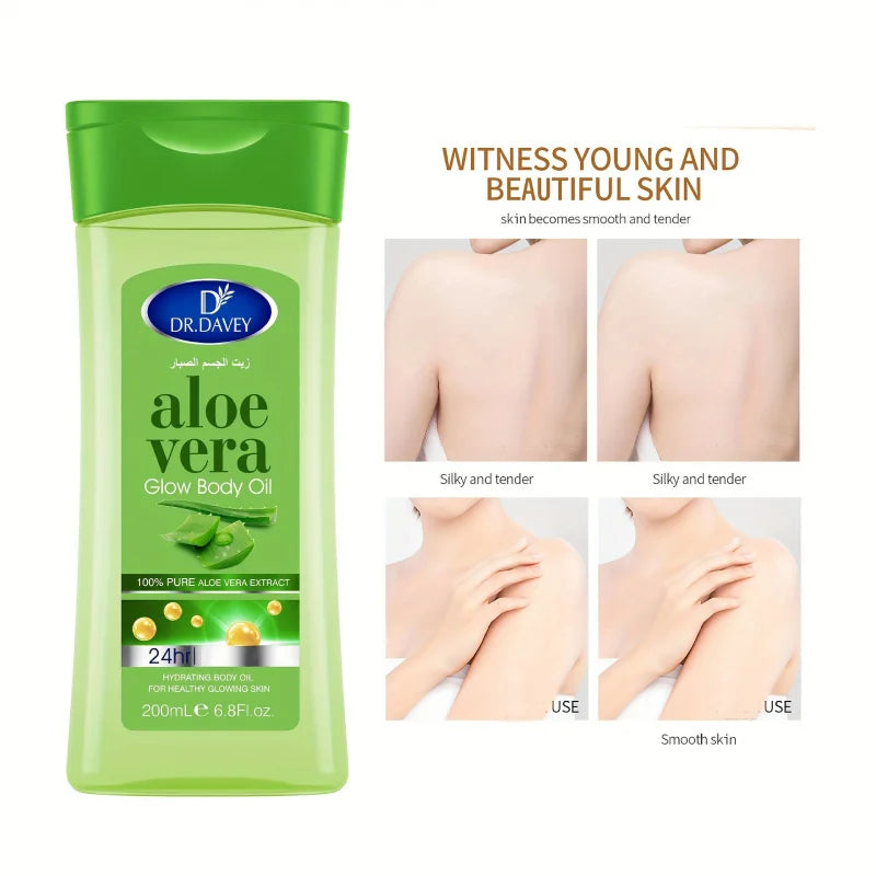 DR.DAVEY Aloe Vera Body Oil – Nourishing Spa Massage Oil 200ml