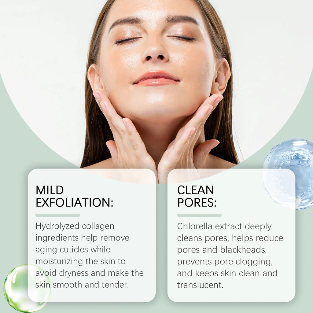 Exfoliating Peeling Gel Remove Dead Skin Dark Spot Deep Cleaning Purifying Brighten Tighten Pores Nourishing Repair Facial Scrub Oasis Select