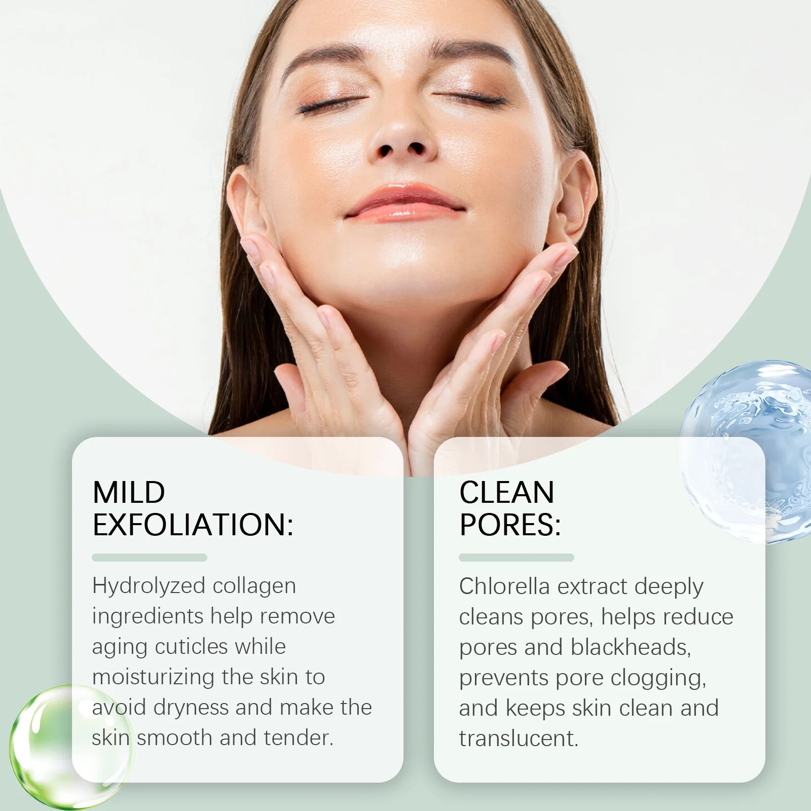 Exfoliating Peeling Gel Remove Dead Skin Dark Spot Deep Cleaning Purifying Brighten Tighten Pores Nourishing Repair Facial Scrub Oasis Select