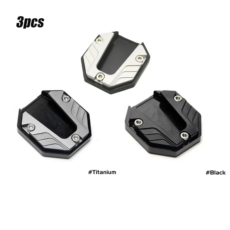 1/2/3PCS Aluminum Alloy Motorcycle Bike Kickstand Extender Foot Side Stand Extension Foot Pad Support Plate Oasis Select 3PCS MIX