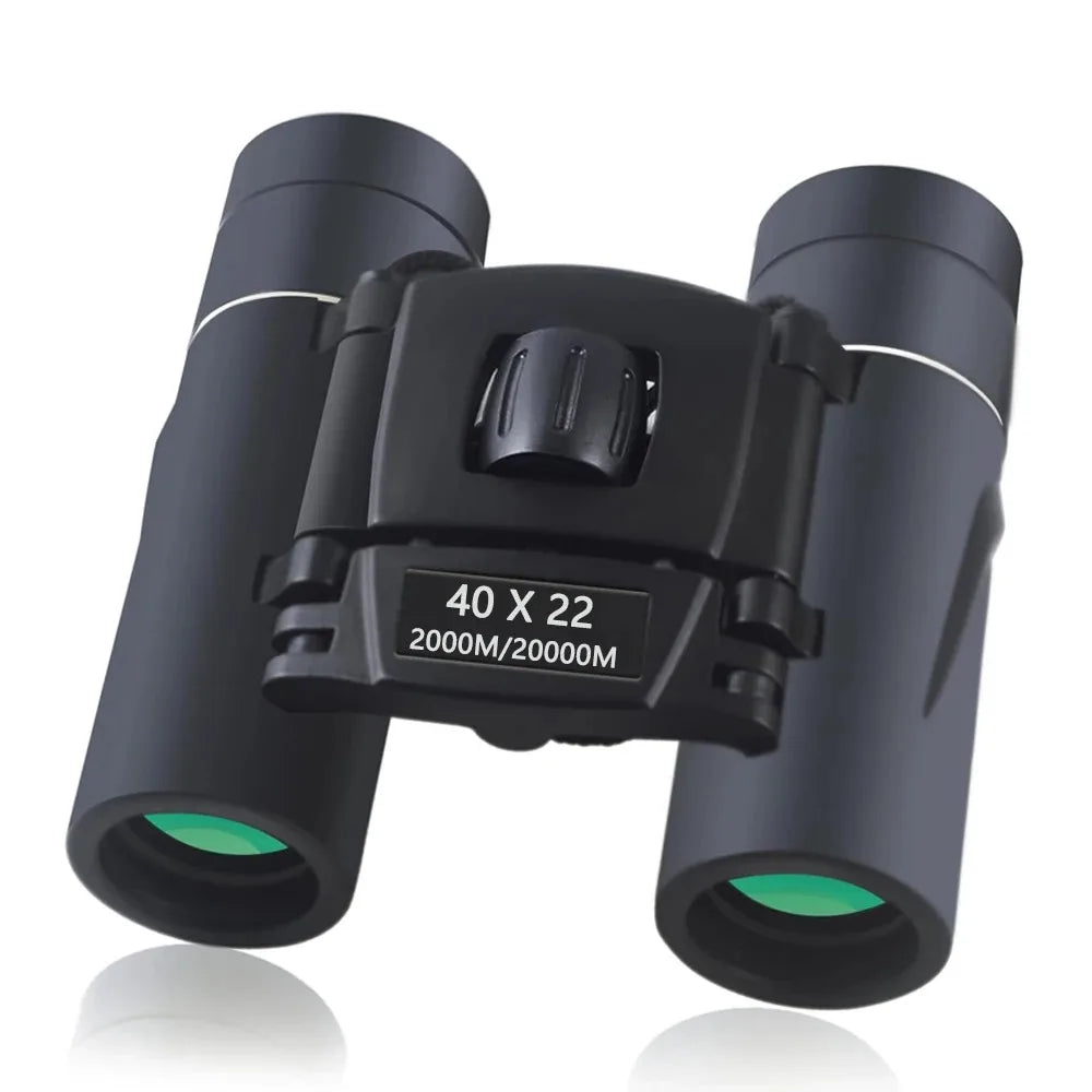 40x22 HD Powerful Binoculars 2000M Long Range Folding Mini Telescope BAK4 FMC Optics For Hunting Sports Outdoor Camping Travel Oasis Select C-40x22