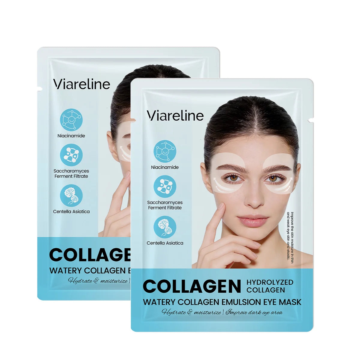 Collagen Eye Patches Reduce Fine Lines Dark Circles Hydrate Firm Maintain Soft Smooth Eye Contour Skin Eye Care Oasis Select 2pcs