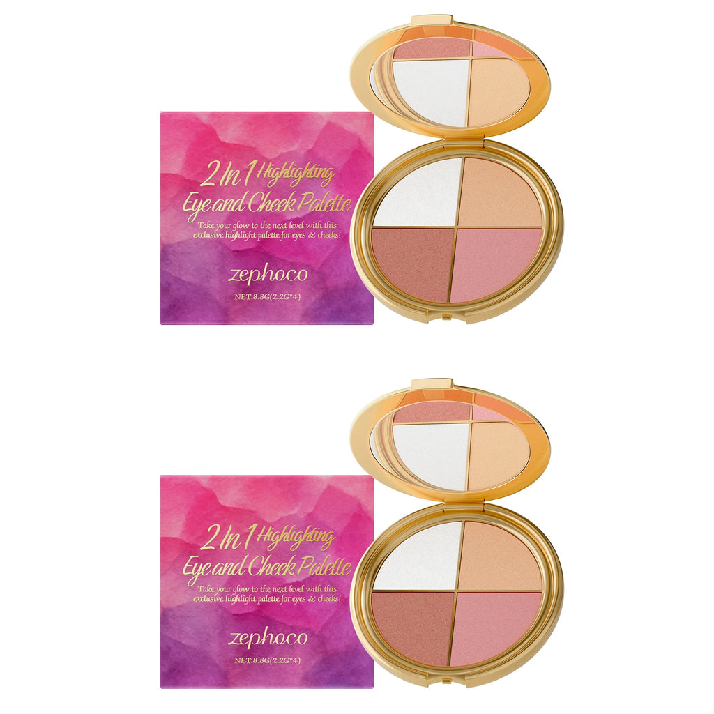 Eelhope 3-in-1 Face Palette – Highlighter, Eyeshadow & Blush Face Makeup Palette Oasis Select 17.6g boxed