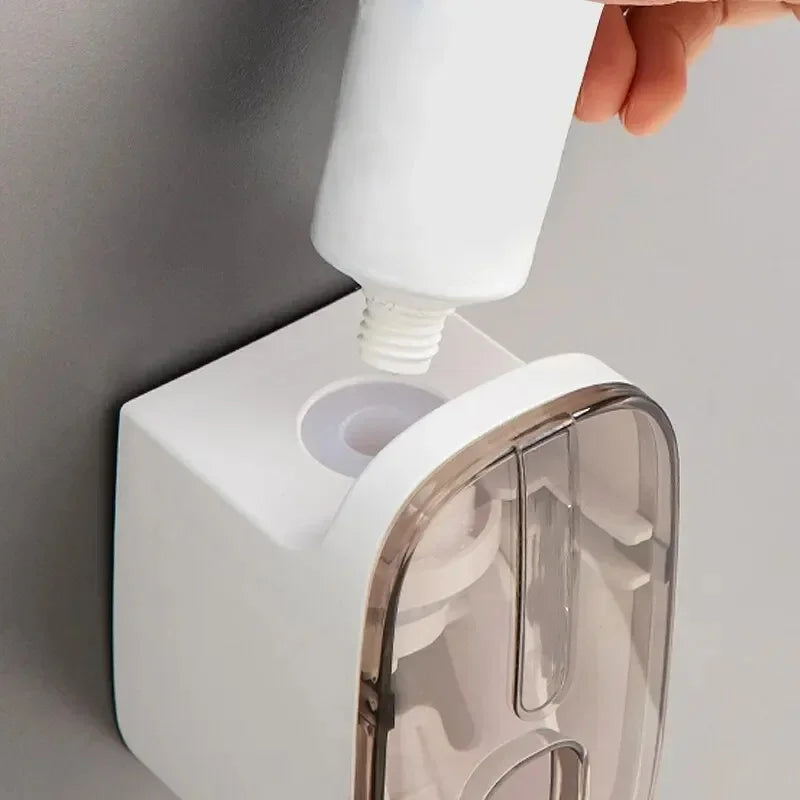 1 PCS Automatic Toothpaste Dispenser Bathroom Accessories Wall Mount Lazy Toothpaste Squeezer Toothbrush Holder Oasis Select