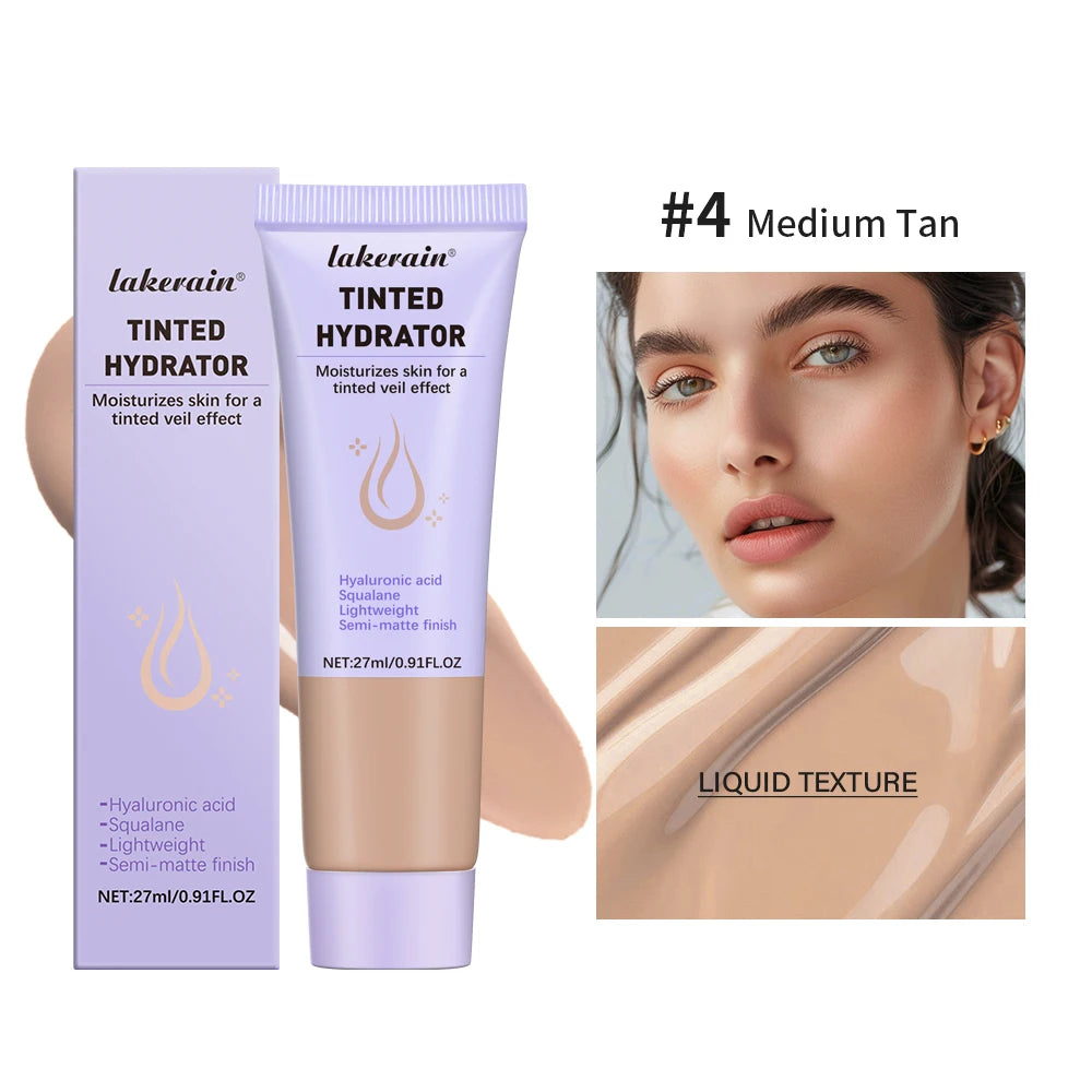 High Coverage CC cream Foundation Tinted Hydrator Matte Finish Light Oil-Free Moisturizing Makeup Hyaluronic Acid Sheer Oasis Select 4