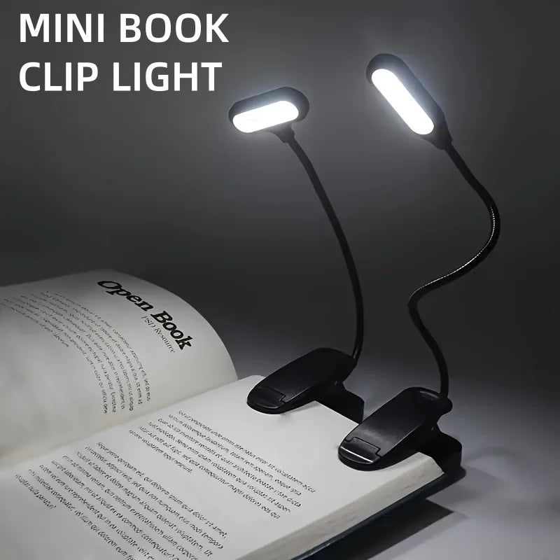 Mini Book Clip Light Battery Powered Book Light Eye Protection Reading Lamp Portable Small Desk Lamp for Bedroom Study Readers Oasis Select