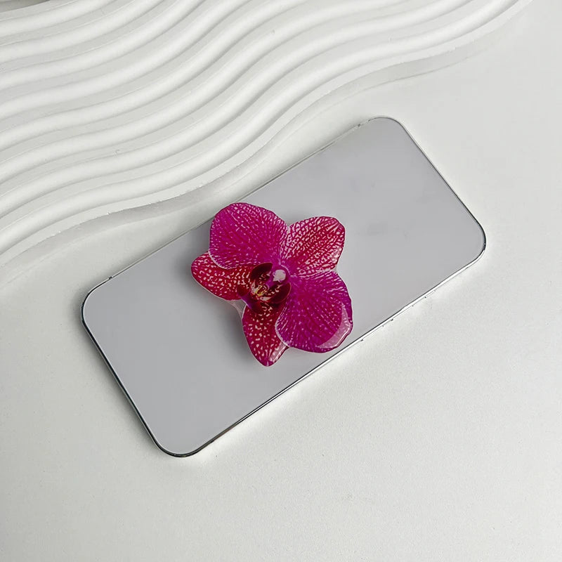 Acrylic Flower Phone Holder Socket Folding Phone Grip Trendy Mobile Phone Ring Buckle Stand For Universal Smartphone Accessories Oasis Select S6