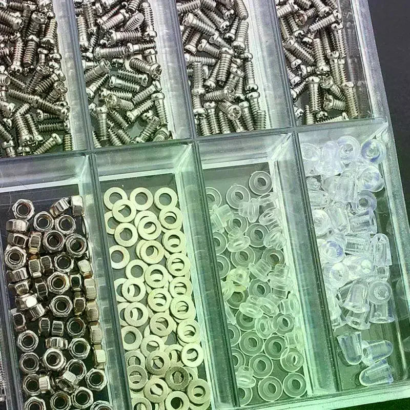 18-in-1 Glasses Repair Screw Kit | Precision Nose Pads, Spacer Caps & Frameless Screws For Eyeglass Adjustments & Maint Oasis Select