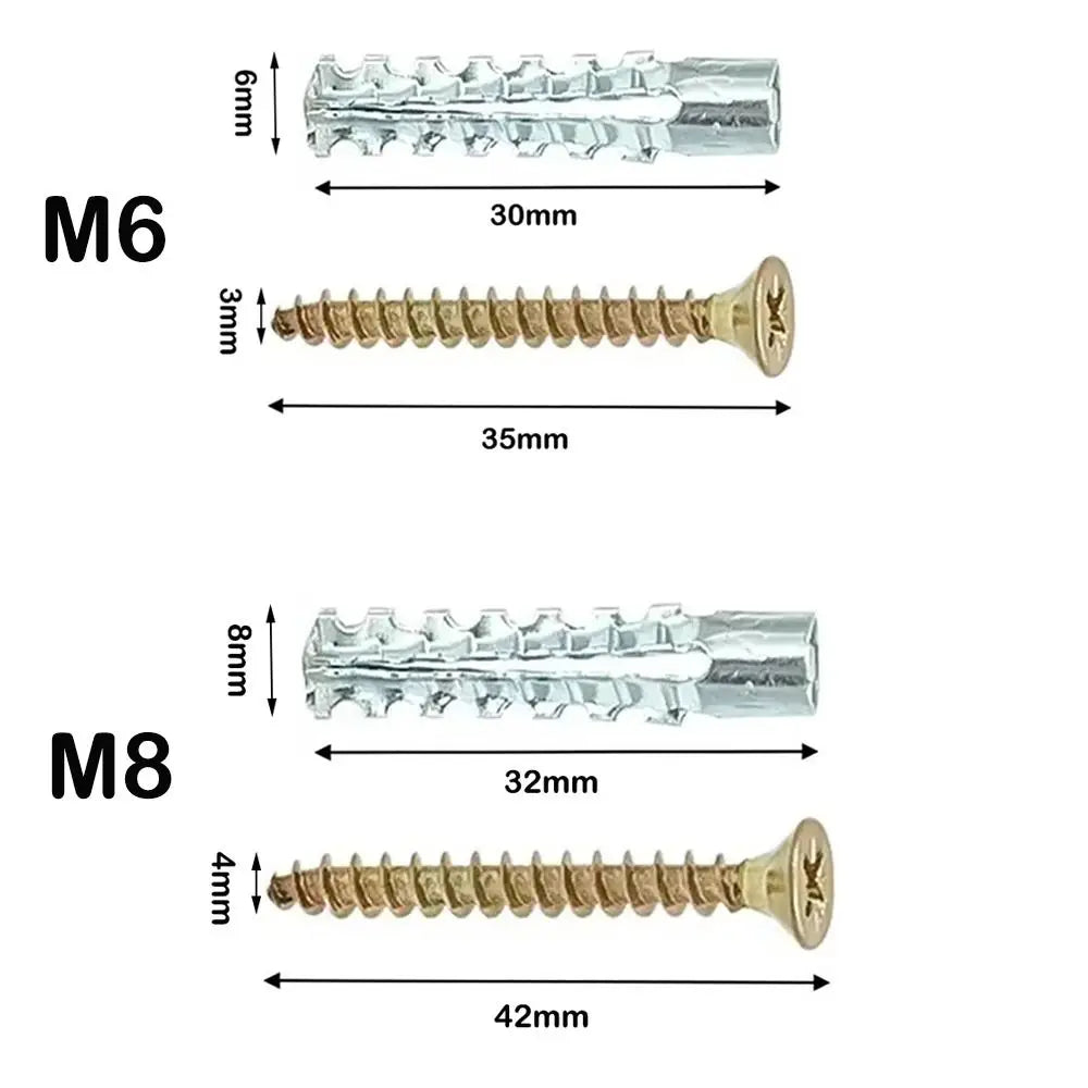 Metal Expansion Screws & Anchor Bolts | Carbon Steel 20–100 Sets