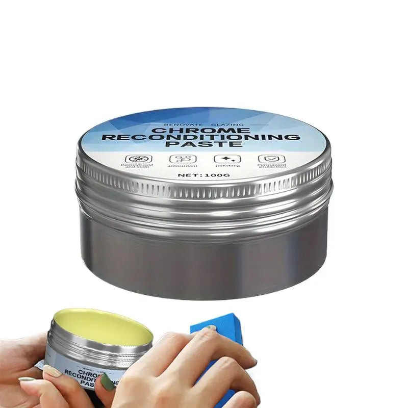 Rust Remover for Metal 100g Chrome Reconditioning Paste Tarnish Remover Stainless Steel Scratch Remover Scratch Polishing Wax Oasis Select 100g